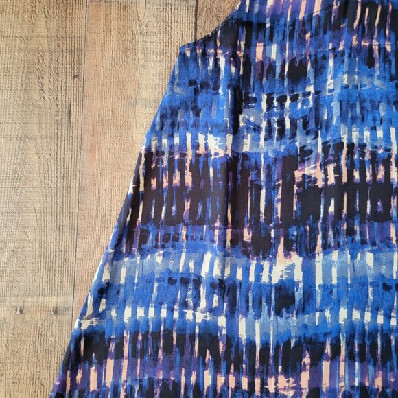 BB Dakota Aubree Blue Multi Color Halter Tank Dress - Picture 3 of 15